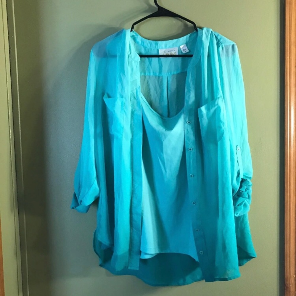 Size 1X Women’s ombré blouse